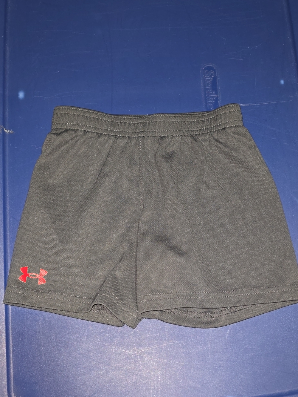 Under Armour Black Athletic Shorts with Red Logo
